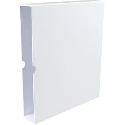 10 Schuber für Ringbücher A4, weiß, 25 mm, Karton, PP