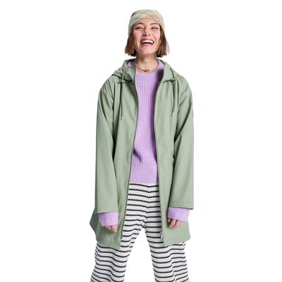 Regenjacke ROXY "Raining Again", Damen, Gr. S, grün (olivgrün), Obermaterial: 100% Polyurethan., Jacken Regenjacke