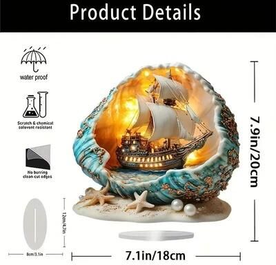 Inspire Select Eid Acrylic Mosque Table Decor Ramadan Islamic Window & Home Display Ornament 9