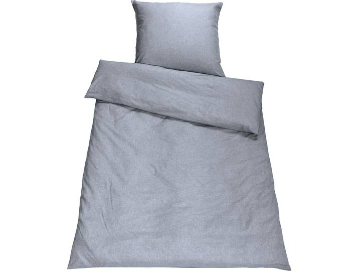 Bettwäsche SETEX Chambray , blau (aquamarinblau), B/L: 135cm x 200cm, 1 Stk., 1 Stk., Chambray, B/L: 80cm x 80cm, 2 Stk., Chambray, Obermaterial: 90% Baumwolle, 10% Polyester, Bettwäsche, Bettwäsche, in diversen Uni-Tönen