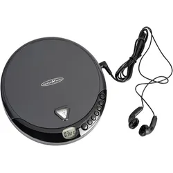 Reflexion Tragbarer CD Player, MP3 Player + Portable Audiogeräte, Schwarz