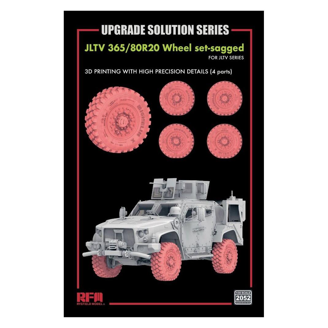 Rye Field Model Wheel set-sagged for JLTV (3D printed??Total 4 wheels) (2052)