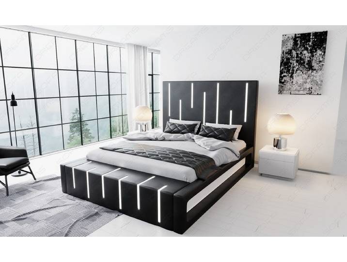 Wasserbett Milona mit LED im Kopf- und Fußteil