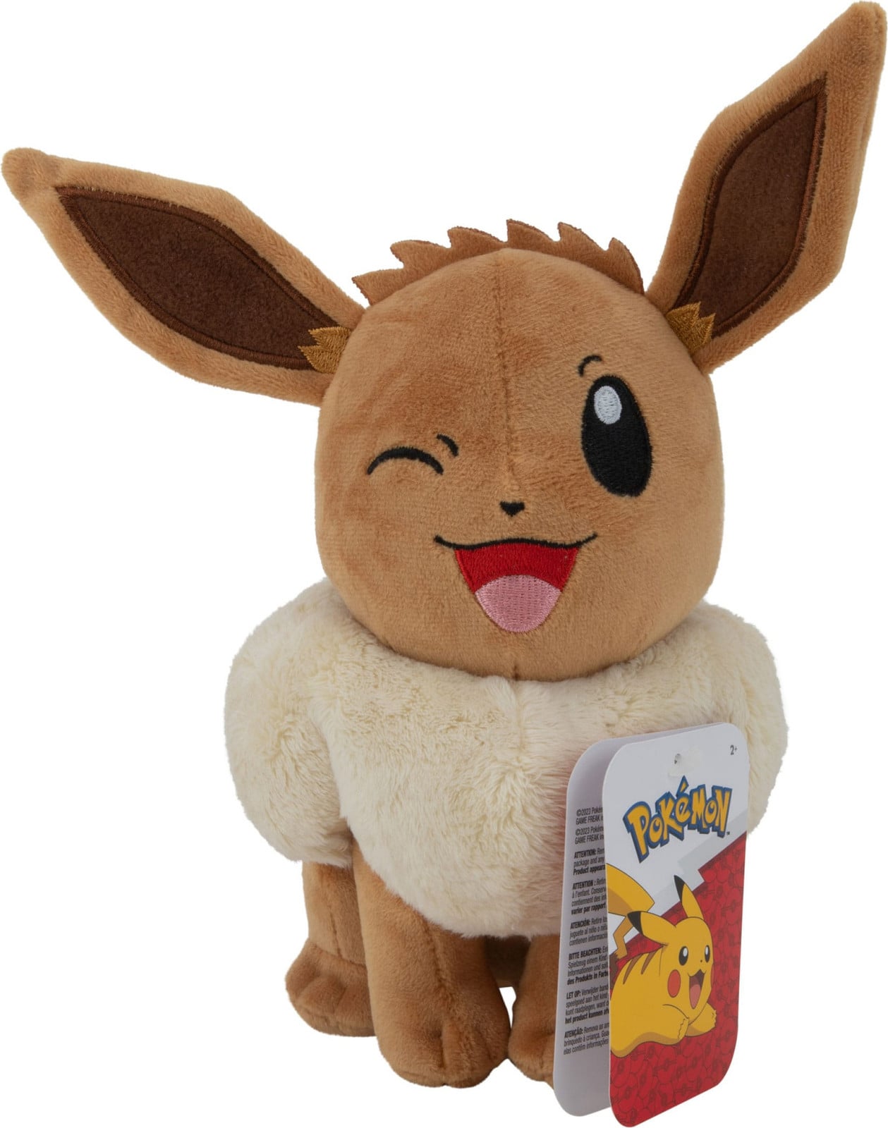 Jazwares Pokémon Evoli Pluche Figuur, 20 cm