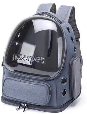 Inspired Finds Transparent Cat Carrier Backpack Breathable Travel Bag For Cats And Small Dogs blue