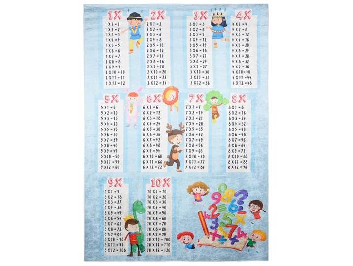 TAPISO Tapis Chambre Enfant Poils Ras Antidérapant EMMA Bleu Multiplication Polyester Intérieur 160x230 cm