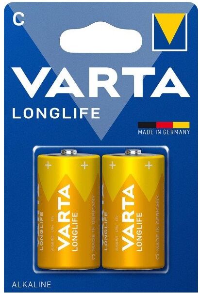 Batteria Mezza Torcia C Varta 04114 101 422 LONGLIFE