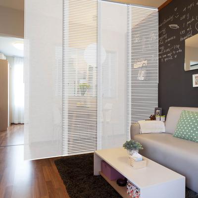 "GoDear Design Natural Woven Adjustable Sliding Panel Track Blinds, Vertical Blinds, Cosmos Series, 45.8""- 86"" W x 96"" L"