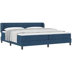 vidaXL, Boxspringbett, Boxspringbett Mit Matratze Stoff Blau (200 x 200 cm)