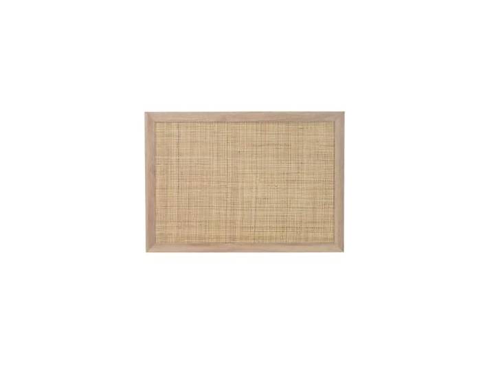 KLAST Kopfteil für Einzelbett, Melamin, natürliches Rattan, 70 cm x 100 cm, Befestigung an der Wand empfohlen