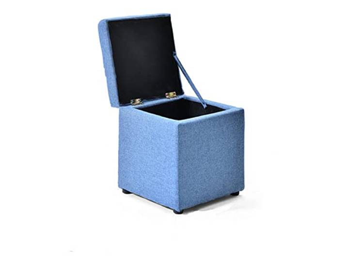 JXXUIRUIEEN Home Schuhwechselhocker Nordic Kleiner Hocker Aufbewahrung für Flur, Zimmer,(Blau)