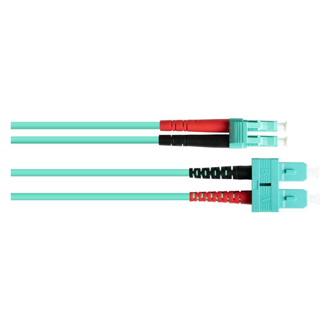 Varia Patchkabel LWL Duplex OM3 (Multimode, 50/125) LC/SC, LSZH, austauschbare Polarität, 2m (2 m) (LW-802LS3)