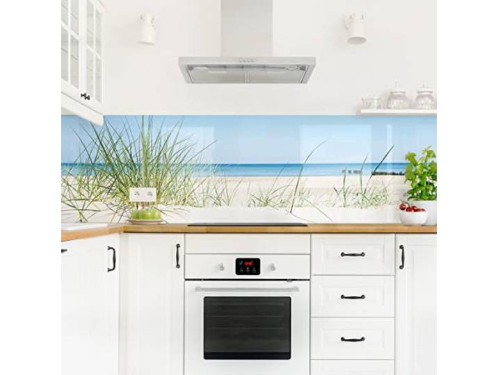 Bilderwelten Küchenrückwand Folie Glänzend 90x315 cm Ostseeküste Spritzschutz Fliesenspiegel Küche-Rückwand Motiv Klebefolie