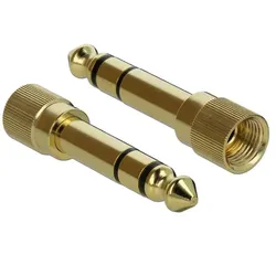 DeLOCK 65983 Kabeladapter 6.35mm 3.5mm Gold