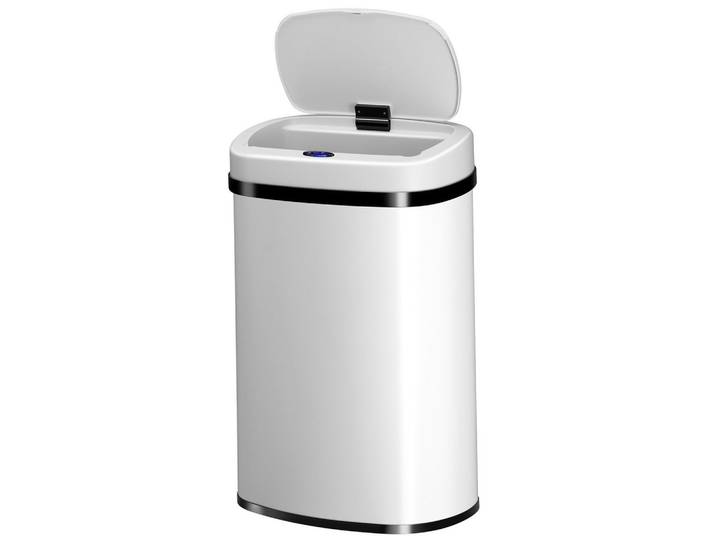 MÜLLEIMER viereckig 50L weiß mit Sensor