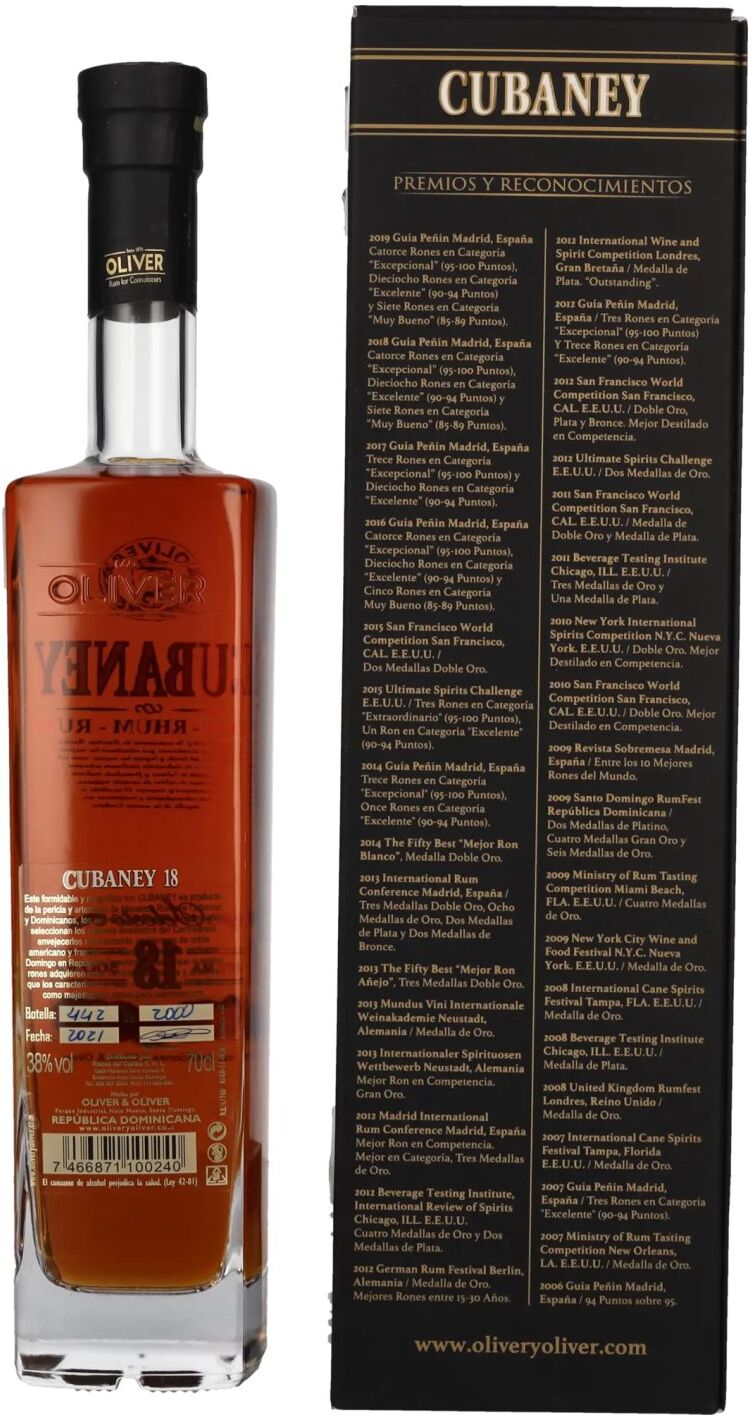 Ron Cubaney SELECTO 18 Sistema Solera 38% Vol. 0,7l in Geschenkbox