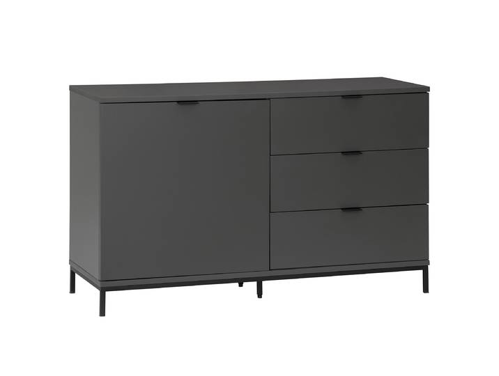 Commode HARMA 120 cm 120 x 74 x 40cm Gris/Gris foncé
