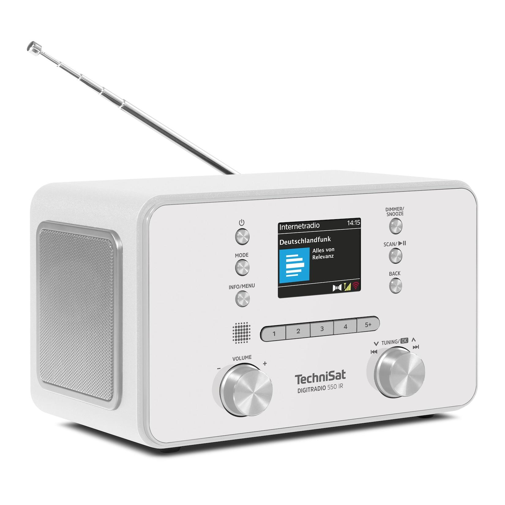 TechniSat DIGITRADIO 550 IR DAB+ / UKW / Internet-Radio, Bluetooth weiß