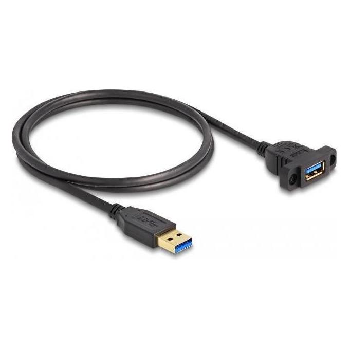 Delock SuperSpeed USB 5 Gbps 1m zum Einbau schwarz (1 m, USB 3.2 Gen 1) (87855)