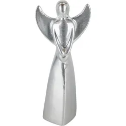 Keramikfigur Engel H=30cm - silber