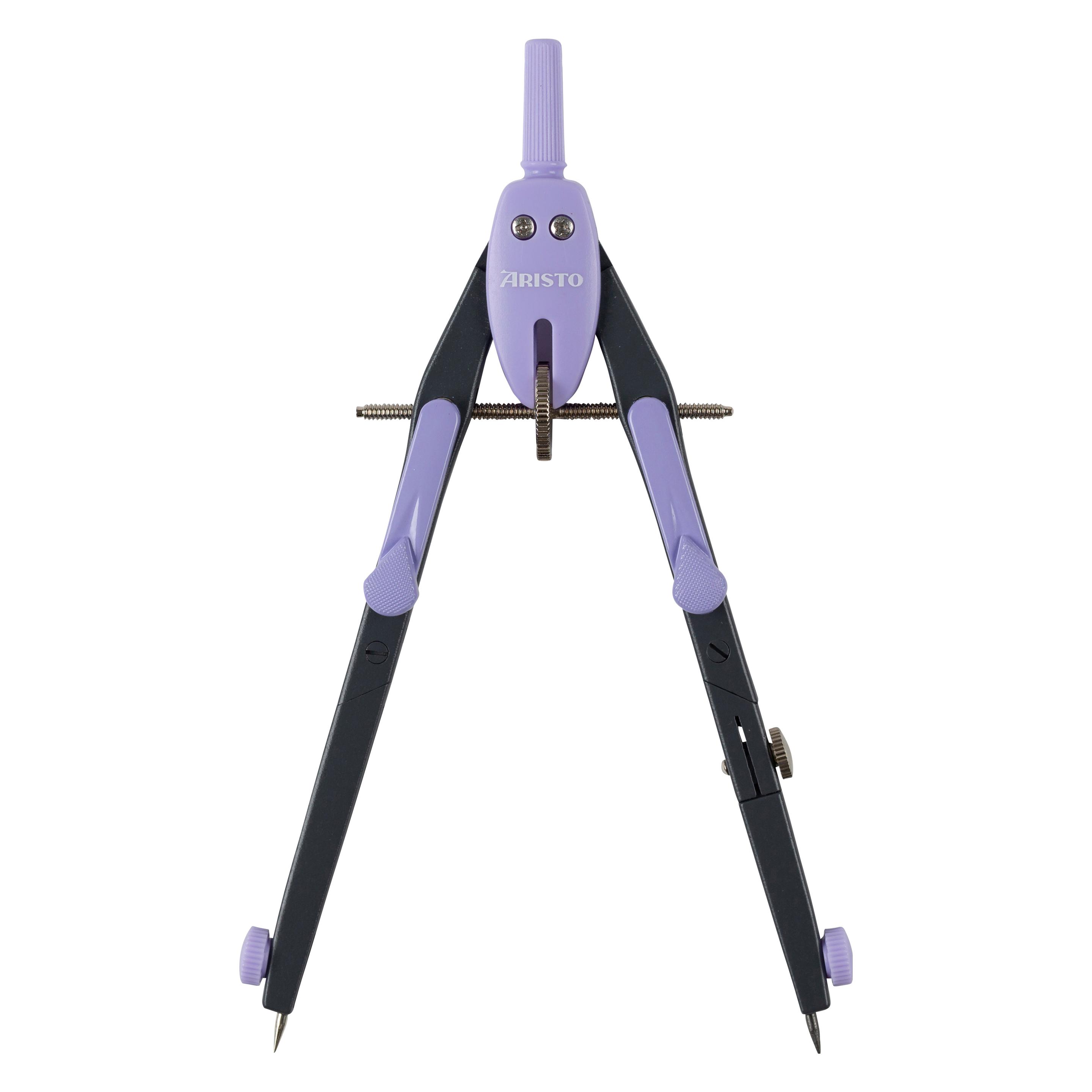 Aristo BTS Schnellverstellzirkel, lavender 2 Gelenke, Minen, Hebelmechanik (AR552744-23)