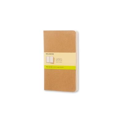 Moleskine Cahier large blanko packpapierbraun DIN A5. 3er Pack