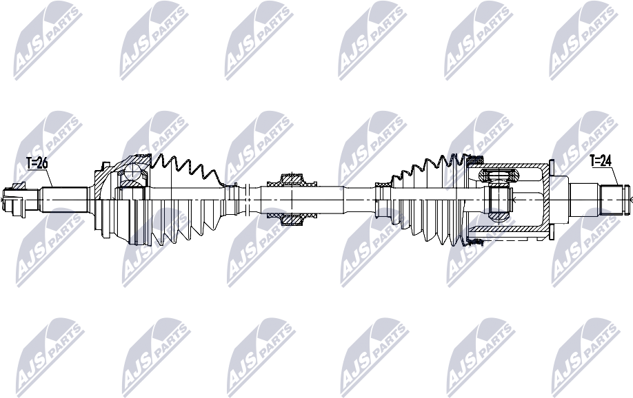 Nty Antriebswelle Npw-Ty-237 Vorderachse Links Für Lexus