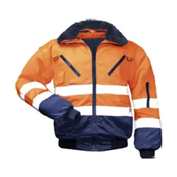 Warnschutz-Pilotenjacke 4in1 "ERIK" orange/marine - XXL - Orange