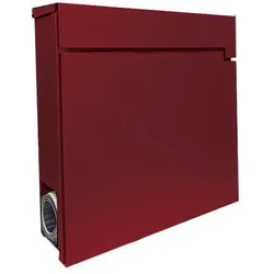SafePost, Briefkasten, 810 Design-Briefkasten rot RAL3002 matt