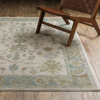 Style Haven Meadow Traditional Oriental Beige/ Teal Area Rug
