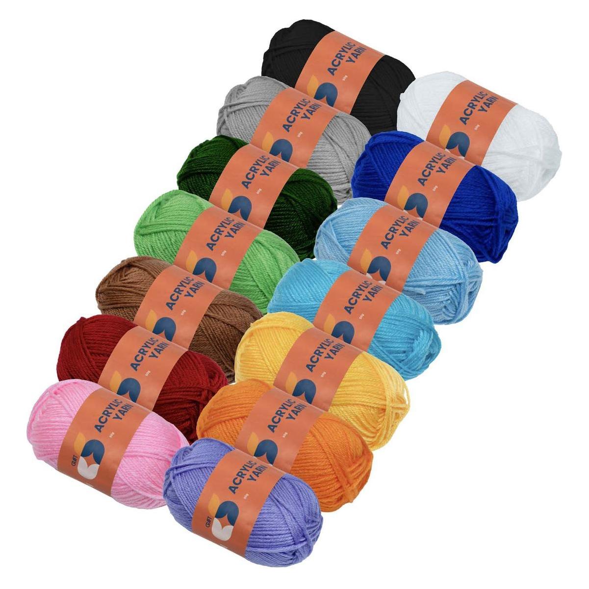 Colorations - Acrylgarn-Set - 14 Farben - 50 g pro Strang (55623522)