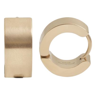 Klappcreolen ADELIA´S "Unisex Ohrringe – Klappcreole aus Edelstahl", Damen, Gr. Unisex, Edelstahl, gold, Ohrringe Klappcreolen, Geschenkidee: zeitlos und vielseitig