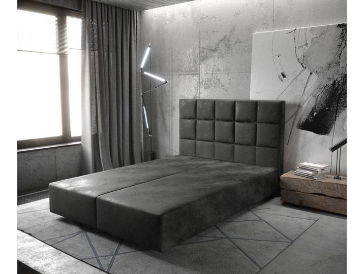 Boxspringgestell Dream-Fine 160x200 cm Mikrofaser Anthrazit Vintage, Bettgestelle