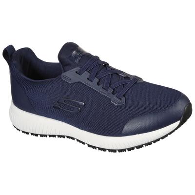 Berufsschuh SKECHERS "SQUAD SR" Gr. 36, blau (navy), 36, Textil, Synthetik, Textil, Schuhe, Sneaker für Gastronomie & Pflege mit gepolstertem Schaftrand