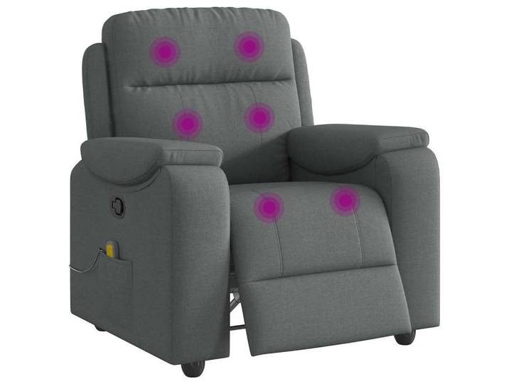 vidaXL Sessel Massage-Relaxsessel, Stoff, Dunkelgrau (1-St)