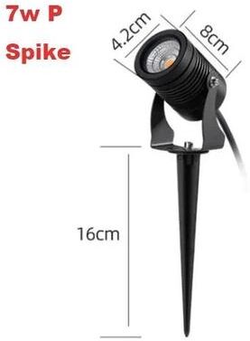 Uplift Essentials Outdoor Waterproof LED Garden Spotlights 7w Spike P dc24v blue