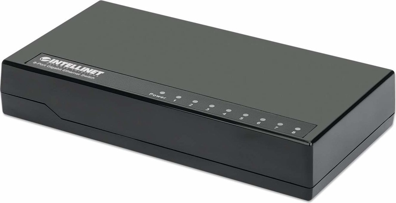 Intellinet 561754 Desktop 8-Port Gigabit Ethernet Switch zwart