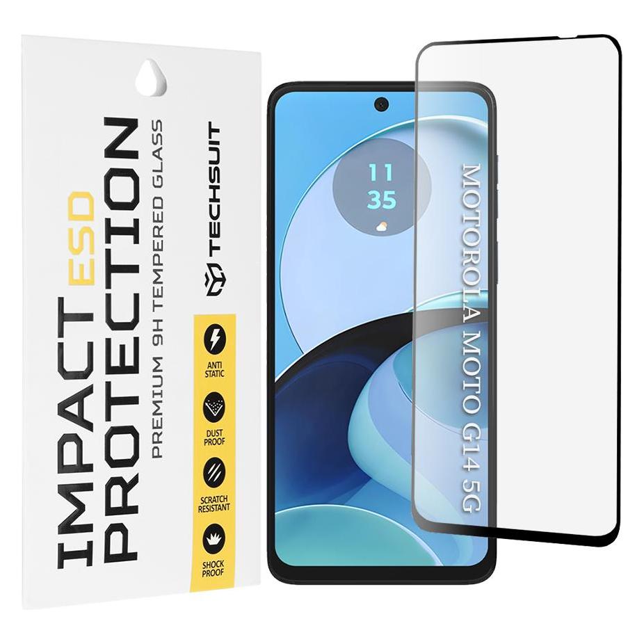 Techsuit - ESD Glass - Motorola Moto G14 / Moto G54 / Moto G54 Power Edition / Moto G64 - Black (Motorola Moto G14, Motorola Moto G54, Motorola Moto G64) (60230396)