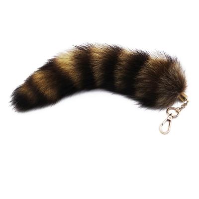 Fluffy Fox Tail Keychain Charm For Bags Backpacks & Car Accessories gold