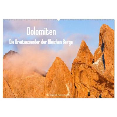 Dolomiten - Die Dreitausender der Bleichen Berge (Wandkalender 2027 DIN A2 quer), CALVENDO Monatskalender