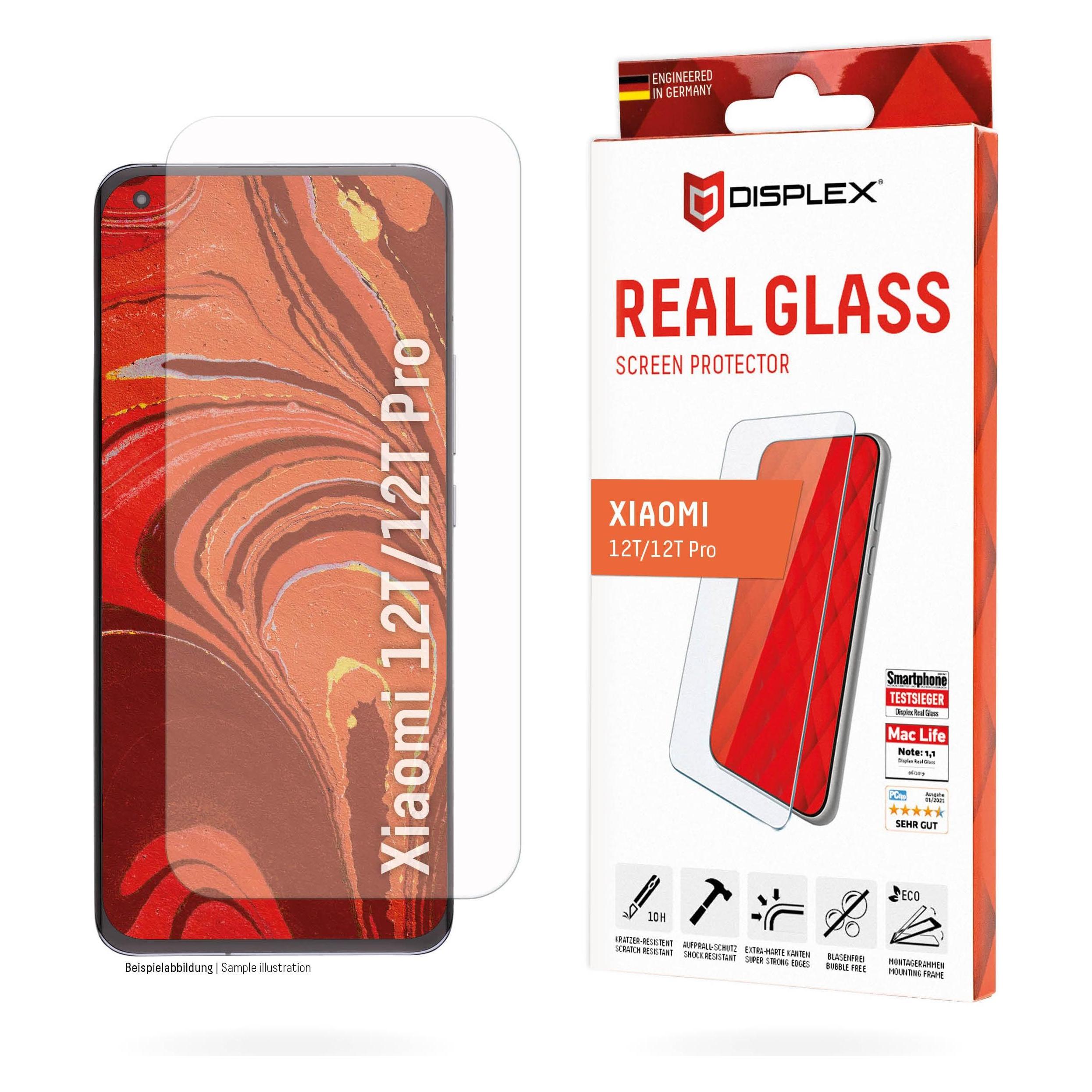 Displex Real Glass, 2D Panzerglas (1 Stk., Xiaomi 12T, Xiaomi 12T Pro) (01752)