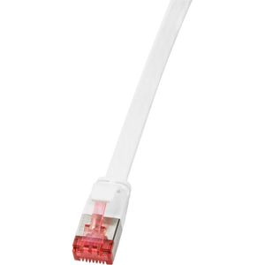 LogiLink Netzwerkkabel SlimLine, CF2071S, weiß, Cat 6A, 500MHz, 10Gbit/s, U/FTP, RJ45 auf RJ45, 5 m