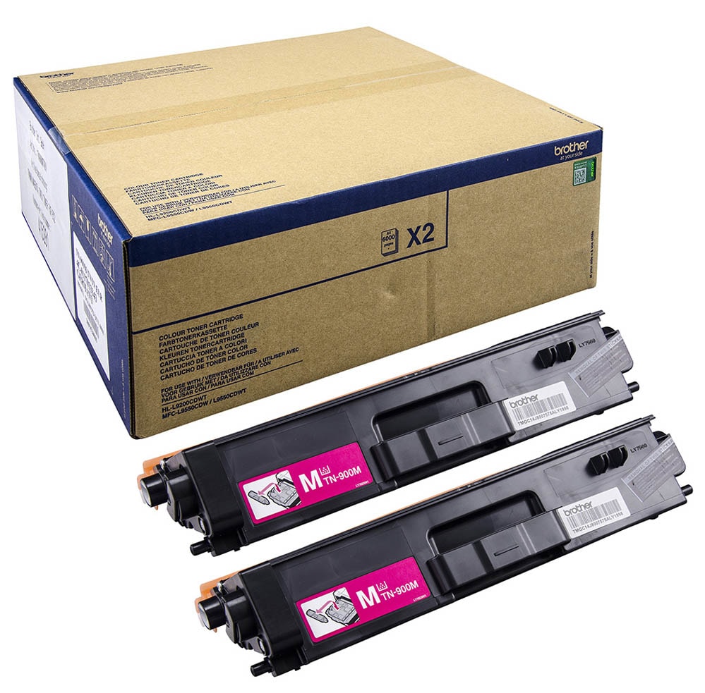 Brother TN-900M Toner Doppelpack magenta Super-Jumbo 12.000S.
