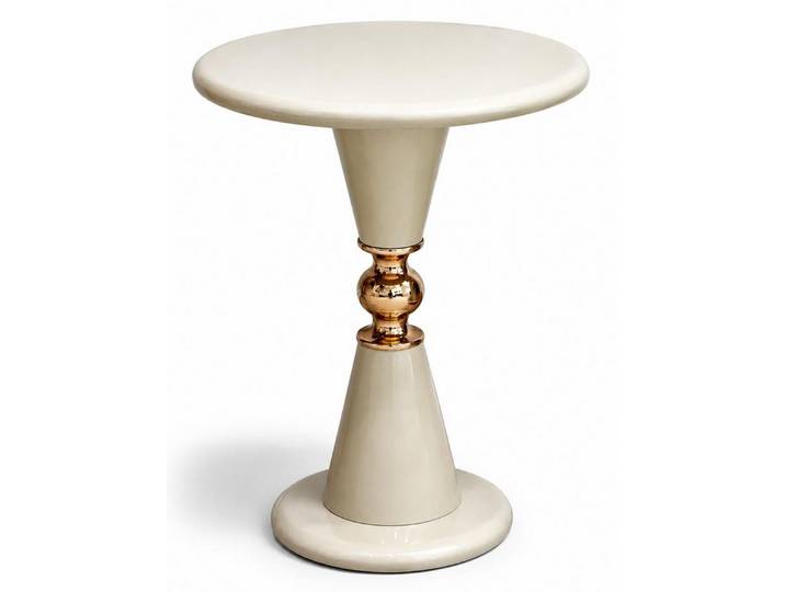 JVmoebel Beistelltisch Beistelltisch Beige Modern Stil Wohnzimmer Minimalistisch Luxuriös (1-St., 1-tlg)
