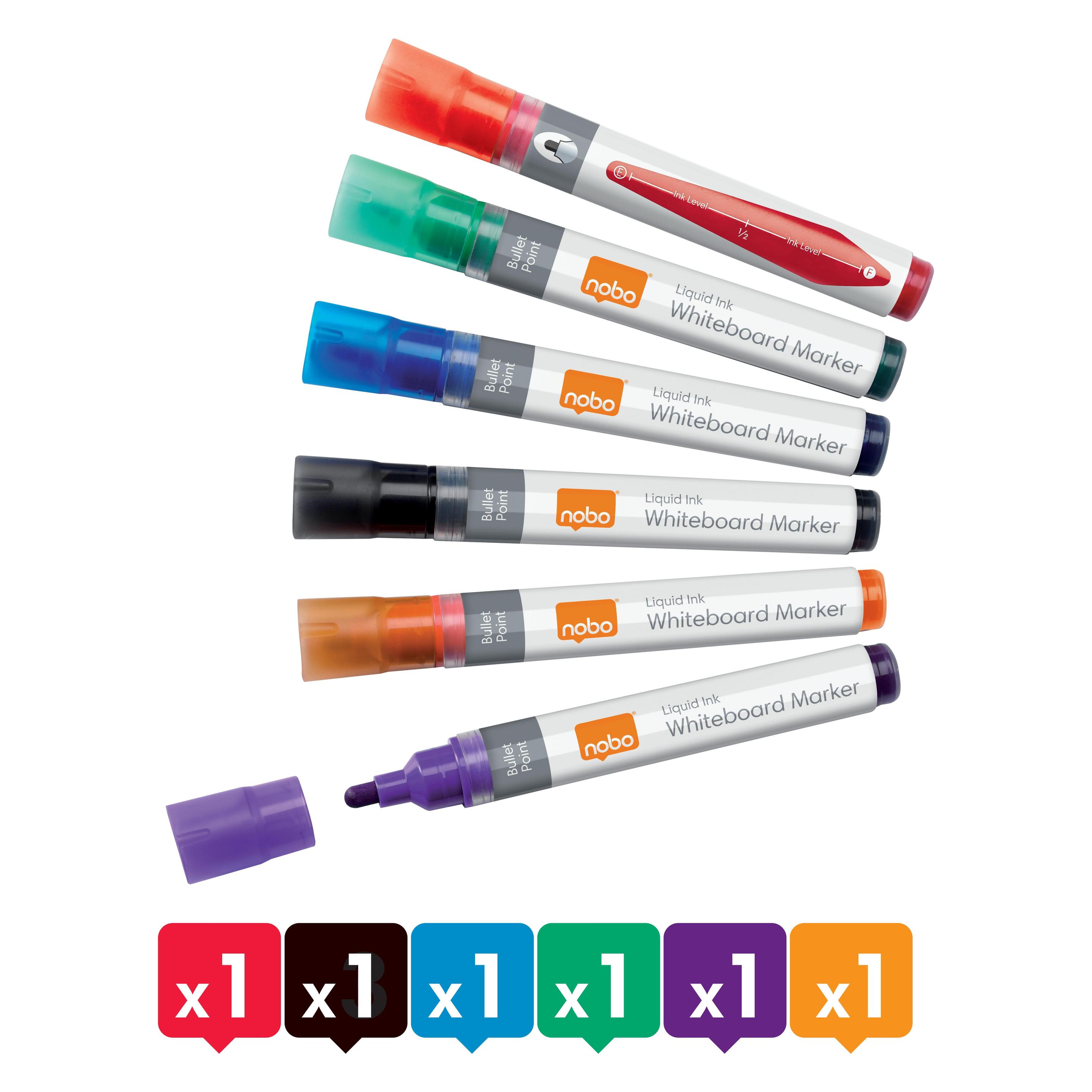Nobo Liquid InkMarker 3 in 1 (6x) (1901419)