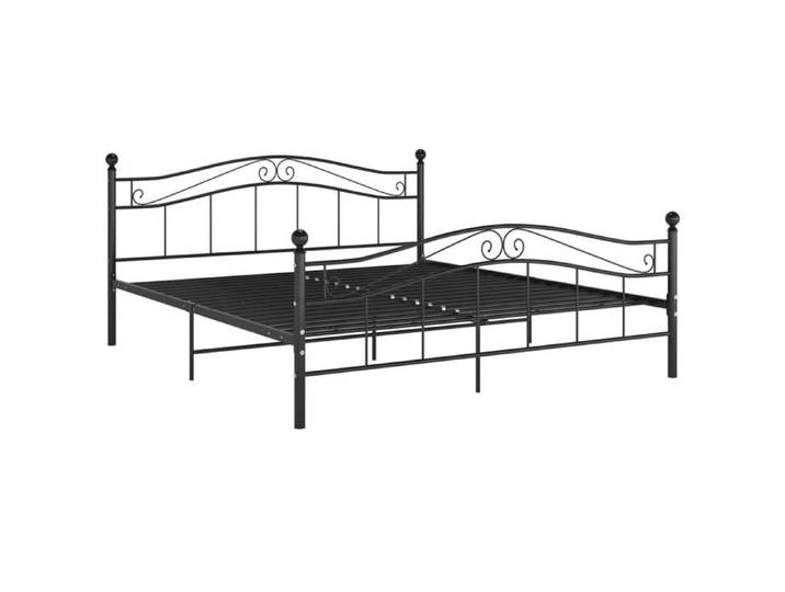 Promotion d'octobre  Cadre de lit grand - Lit double - Noir Métal 200x200 cm FR17780