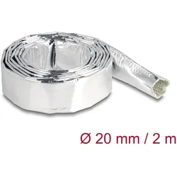 DELOCK Kabelschlauch aus Glasfasergeflecht und Alu 2m x 20mm