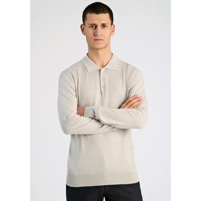 Strickpullover LINDBERGH "Strickpullover Slim Fit", Herren, Gr. M, grau (lt grau), Obermaterial: 80% Viskose, 20% Nylon, V-Ausschnitt, Pullover Strickpullover
