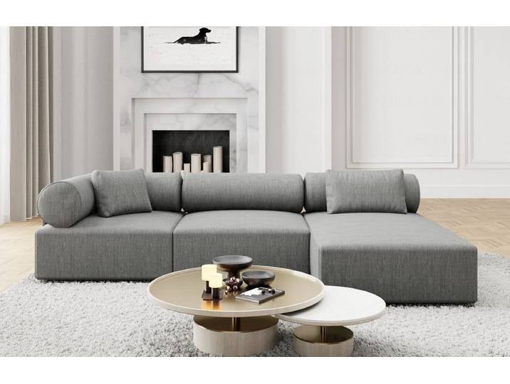 Couch Laguardia L-Form in Stoff