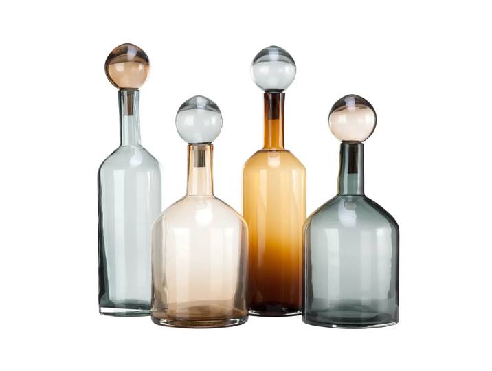 POLSPOTTEN - Bubbles & Bottles Karaffe, mehrfarbig neutral (4er-Set)
